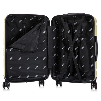 DUKAP Sense 2" Hardside Carry-On Suitcase, 4-Wheeled Spinner, TSA Checkpoint Friendly, Green (DKSEN00S-GRN)
