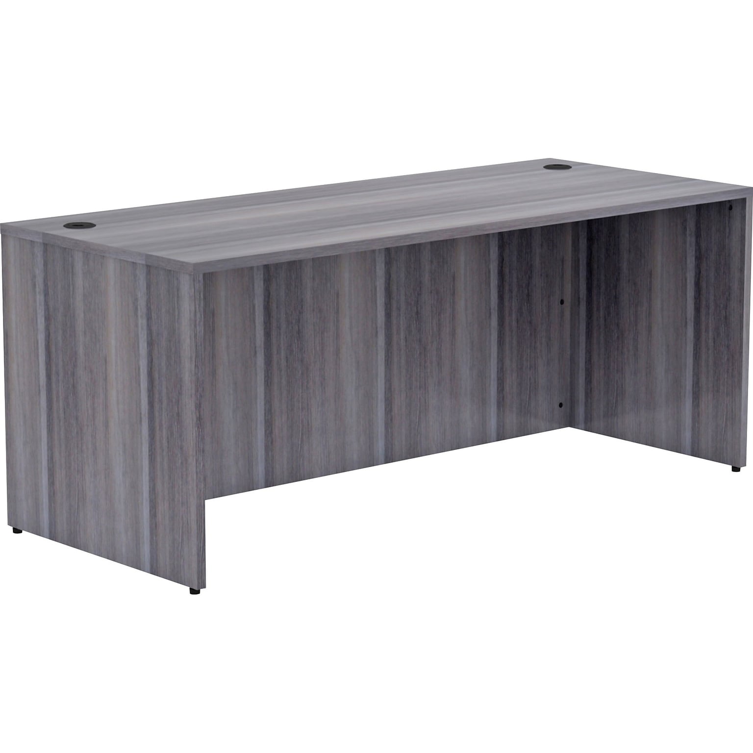Lorell Essentials Series Rectangular Desk Shell, 70.9W x 29.5D x 29.5H, Weathered Charcoal (LLR69551)