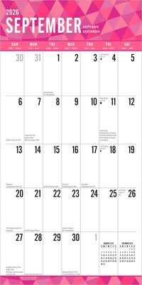 2026 Plato Jumbo Grid Large Print 12" x 12" Monthly Wall Calendar (9798330706631)