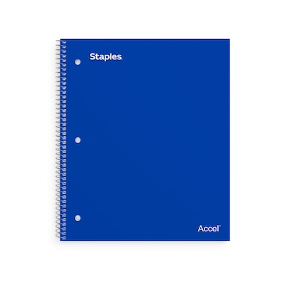 Staples Premium 5-Subject Notebook, 8.5 x 11, College Ruled, 200 Sheets, Blue (TR58318)