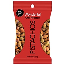 Wonderful No Shells Pistachios, Chili Roasted, 2.25 Oz., 8/Box (CR0146A25M1)