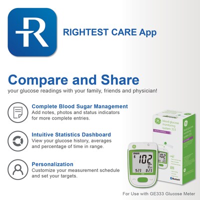 GE GE333 Blood Glucose Monitoring System, Green