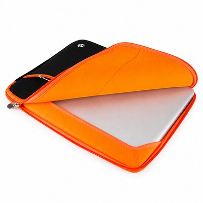 Vangoddy 17" Laptop Sleeve, Black/Orange (NBKLEA259)