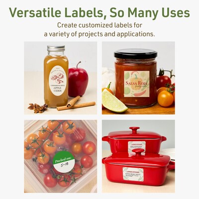 Avery Dissolvable Circle Multipurpose Labels, 1-2/3" Dia., Off-white, 100/Pack (94508)