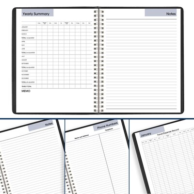 2026 AT-A-GLANCE DayMinder 7" x 8.75" Monthly Planner, Faux Leather Cover, Black (G400-00-26)
