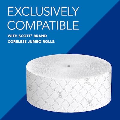 Scott Essential Coreless Jumbo Roll Bath Tissue Dispenser, Black (09602)