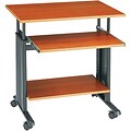 Safco® 28-Wide Adjustable-Height Workstations; Cherry/Black