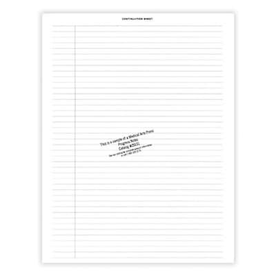 Medical Arts Press® Continuation Notes, White, No Punch Option