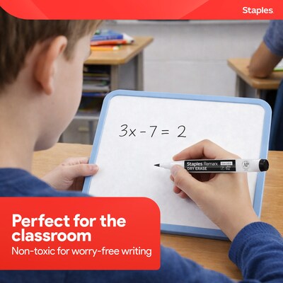 Staples Remarx Dry Erase Marker, Ultra Fine Tip, Black, 12/Pack (ST62957)