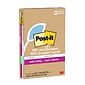 Post-it Recycled Super Sticky Notes, 4" x 6", Oasis Collection, 45 Sheet/Pad, 4 Pads/Pack (4621R-4SST)