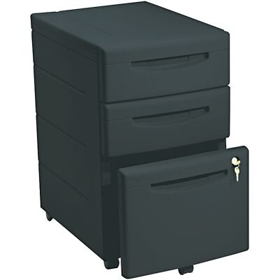Iceberg® Aspira Modular Furniture Collection; Mobile Underdesk Pedestal; 2 Box/1 File, Black