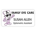 Custom Printed Medical Arts Press® Two Color Eye Care Name Badges; Family Eye Care