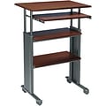 Safco® Adjustable-Height Stand-Up Workstations; Cherry/Black