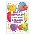 Medical Arts Press® Eye Care Standard 4x6 Postcards; Happy Birthday, Confetti & Balloons