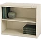 Tennsco 28" 2-Shelf Bookcase with Adjustable Shelf, Putty, Metal (110041)