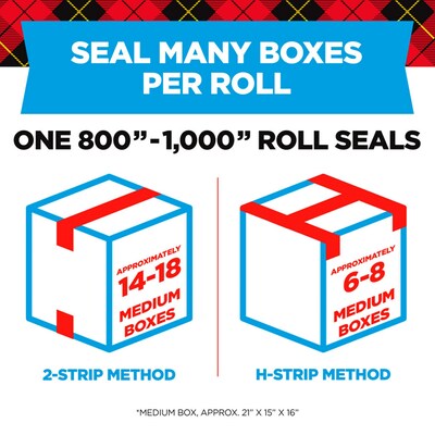 Scotch Heavy Duty Packing Tape with Dispenser, 1.88" x 22.2 yds., Clear, 6/Pack (142-6)