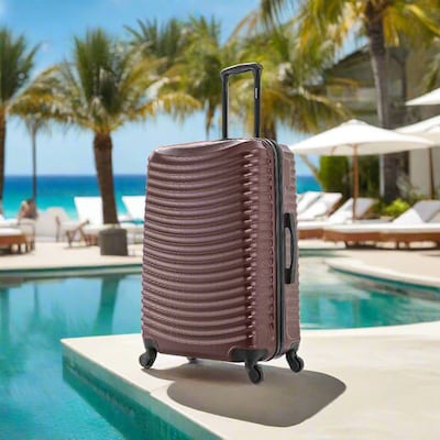 DUKAP Adly 28 Hardside Suitcase, 4-Wheeled Spinner, TSA Checkpoint Friendly, Wine (DKADL00L-WIN)
