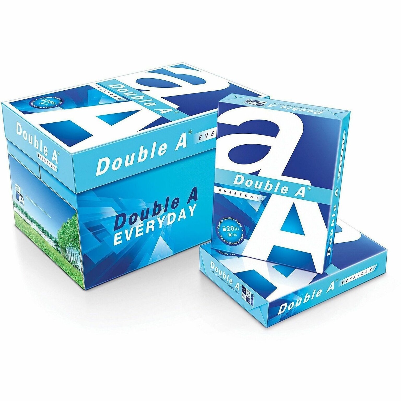 Double A Everyday 8.5 x 11, Multipurpose Paper, White, 500 Sheets/Ream, 40 Reams/Pallet (DAA851120PL)