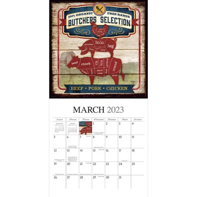 2023 Hopper Studios Farmer's Market 12" x 24" Monthly Wall Calendar, (9781773727530)