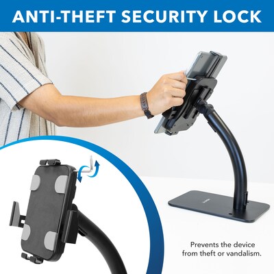 Mount-It! Adjustable Anti-Theft Tablet Countertop Kiosk Stand for 7.9"–11" Tablets, Black (MI-3871B)