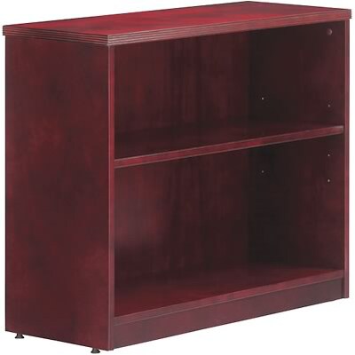 Alera™ Verona Veneer Office Collections in Mahogany; Two-Shelf Bookcase, 30Hx36Wx14D