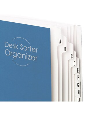 Smead Desk File/Sorter, Alphabetic (A-Z), 20 Dividers, Letter Size, Blue (89282)