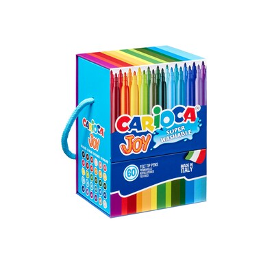 CARIOCA Joy Washable Kids Markers, Fine Tip, Assorted Colors, 60/Set (CRA41017)