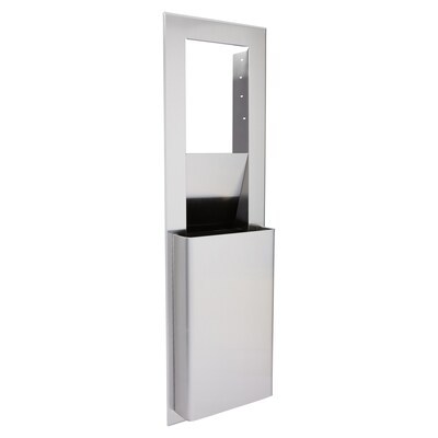 Georgia-Pacific® Stainless Steel Recessed Trash Receptacle/Dispenser, 17W x 8D x 56H
