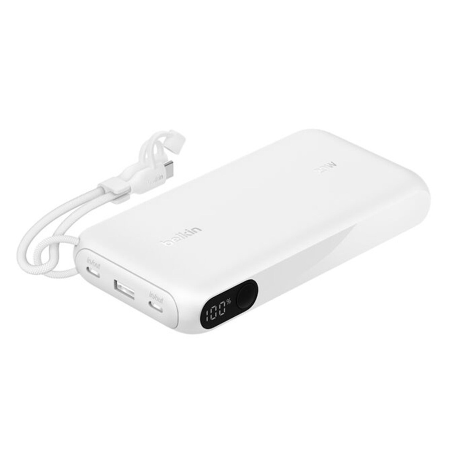 Belkin BoostCharge Power Bank, 20K, White (BPB028FQWH)