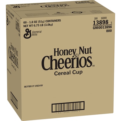 Cheerios Whole Grain Honey Nut Oat Cereal, 1.8 oz., 6/Box (GEM13898)