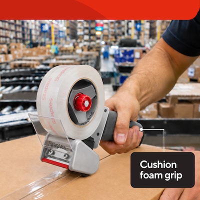 Staples Packing Tape Dispenser, Gray, Handheld Carton Sealer