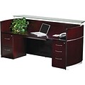 Safco® Napoli Collection In Mahogany; Reception Station