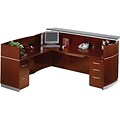 Safco® Napoli Collection In Sierra Cherry; Reception Station with Return