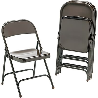 Virco® Metal Folding Chairs; Mocha