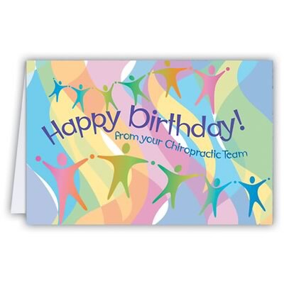 Medical Arts Press® Chiropractic Birthday Cards; Happy Birthday from Chiropractic Team, Personalized
