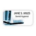 Custom Printed Medical Arts Press® Dental Designer Name Badges; Toothbrush