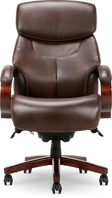 La-Z-Boy Bradley Bonded Leather Executive Chair, Roasted Chestnut (44762)