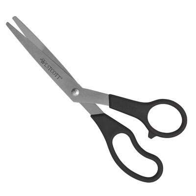 Westcott All-Purpose Value Stainless Steel Scissors, 8, Bent, Red