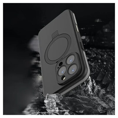 SaharaCase Oasis MagSafe Rugged Case for iPhone 16 Pro Max, Shock Absorbing, Scorpion Black (CP00706)