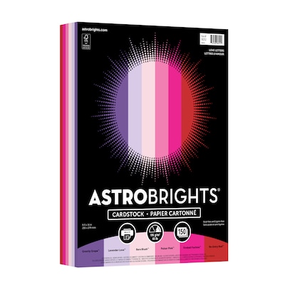 Astrobrights 65 lb. Cardstock Paper, 8.5 x 11, Love Letters, 150 Sheets/Pack (98252)