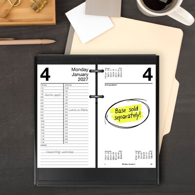 2027 AT-A-GLANCE 8 x 4.5 Daily Calendar Refill Pages, White/Black (E210-50-27)