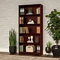 Bush Furniture Cabot 66"H 5-Shelf Bookcase with Adjustable Shelves, Harvest Cherry Laminated Wood (WC31466)