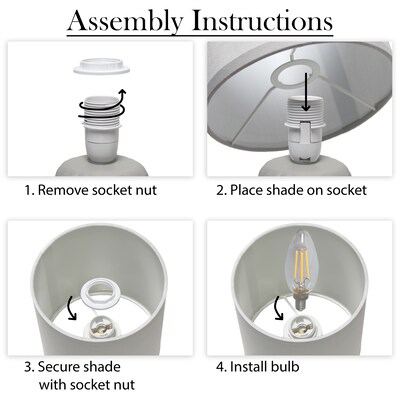 Simple Designs Mesh Around 10.04" LED Table Lamp, Gray (LT2130-GRY)