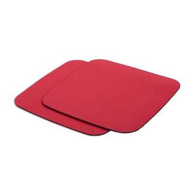 Staples TECH Non-Skid Mouse Pad, Maroon, 2/Pack (ST61816)