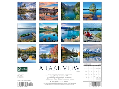 2024 Willow Creek Lake View 12 x 12 Monthly Wall Calendar (34231)
