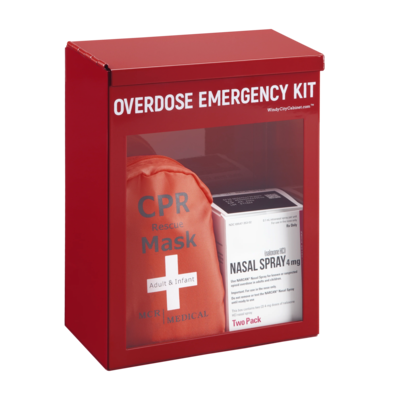 Victor Non-Locking Overdose Cabinet, Red (PB2959)