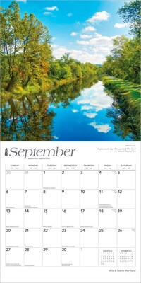2026 BrownTrout Maryland Wild & Scenic 12" x 12" Monthly Wall Calendar (9798330704514)
