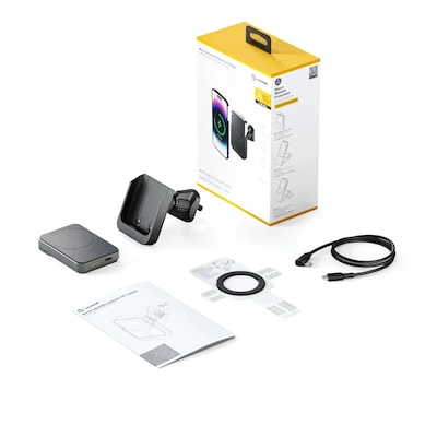 ALOGIC Matrix Magnetic Wireless Car Charger, 1.64 ft., Black (MSCCM)