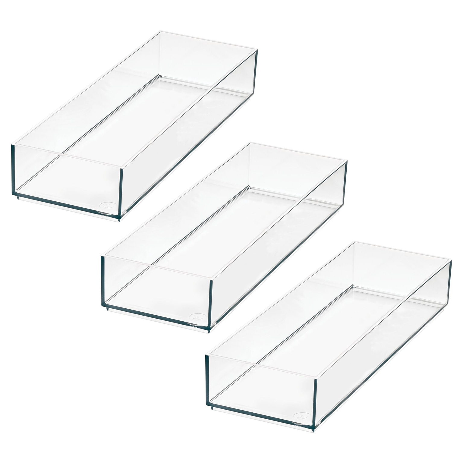iDESIGN 3-Piece Plastic Drawer Organizer, Clear (29093M3)