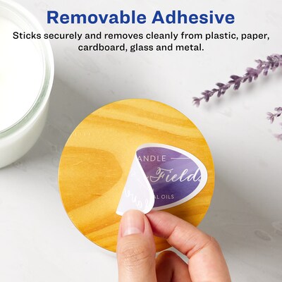Avery Laser/Inkjet Oval Multipurpose Labels, 1.5 x 2.5, White, 450 Labels/Pack  (94051)